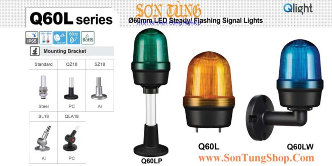 Q60L-BZ-12/24-R Đèn cảnh báo Qlight Φ60 Bóng LED 12VDC~24VDC IP44